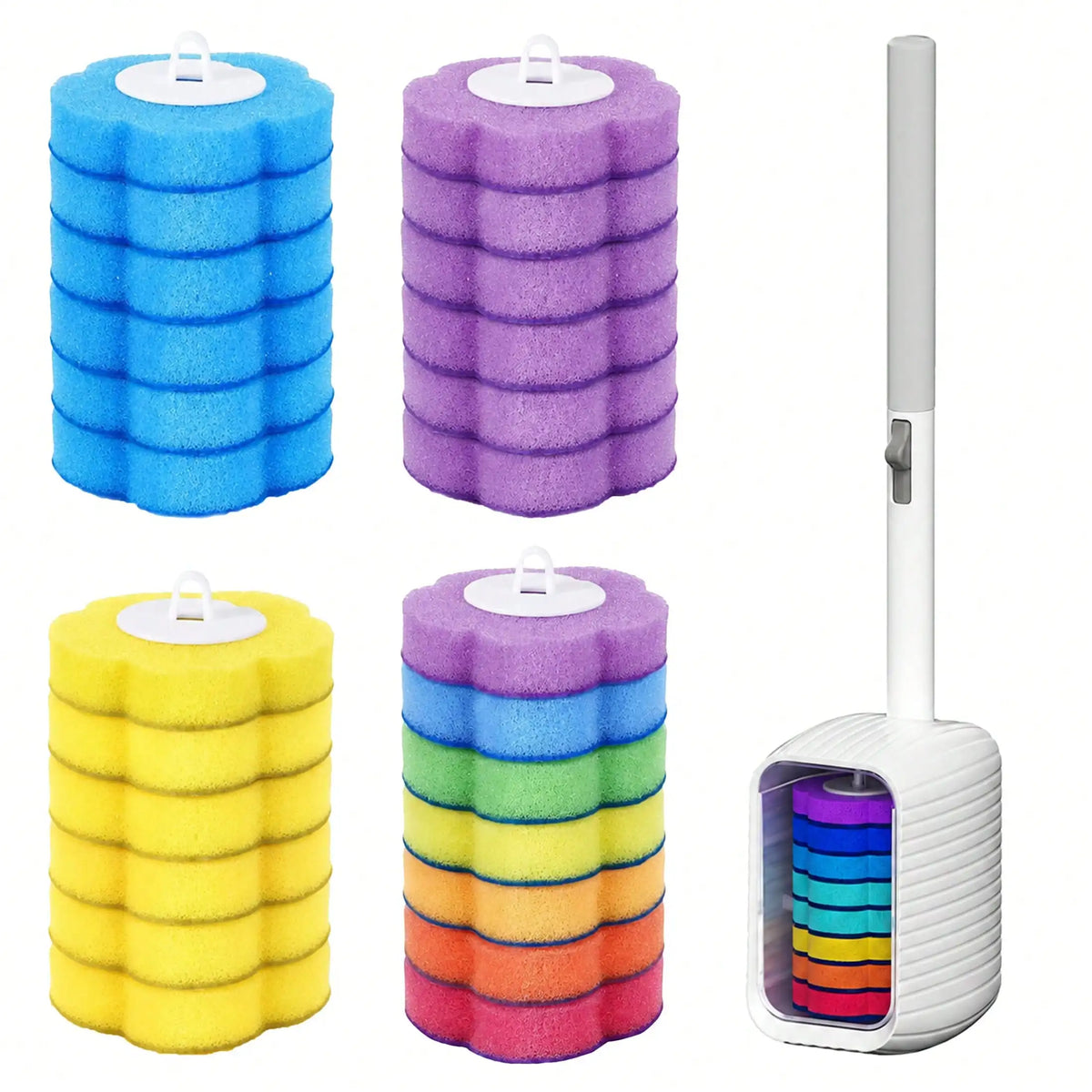 Automatic Toilet Wand Cleaning Kit With Disposable Refill Heads