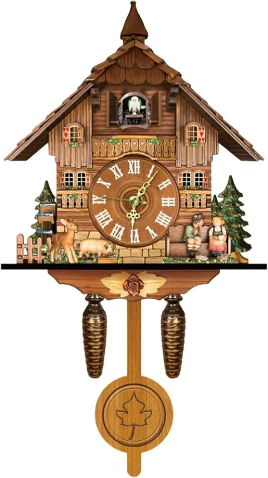 Traditional Northern European Cuckoo Wall Clock for Home Decor