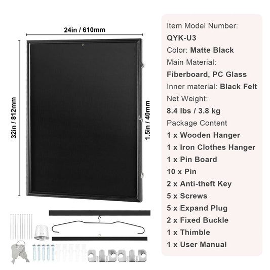SucceBuy Lockable Jersey Sports Card Display Frame With UV Protection