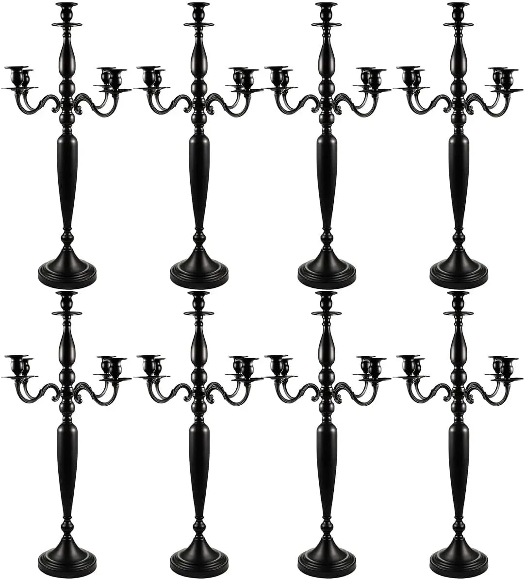 VINCIGANT Five Arm Candelabra Candle Holders for Wedding Table Decor