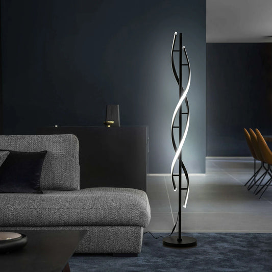 IYUNXI Spiral Dimmable LED Floor Lamp With Multiple Lighting Modes