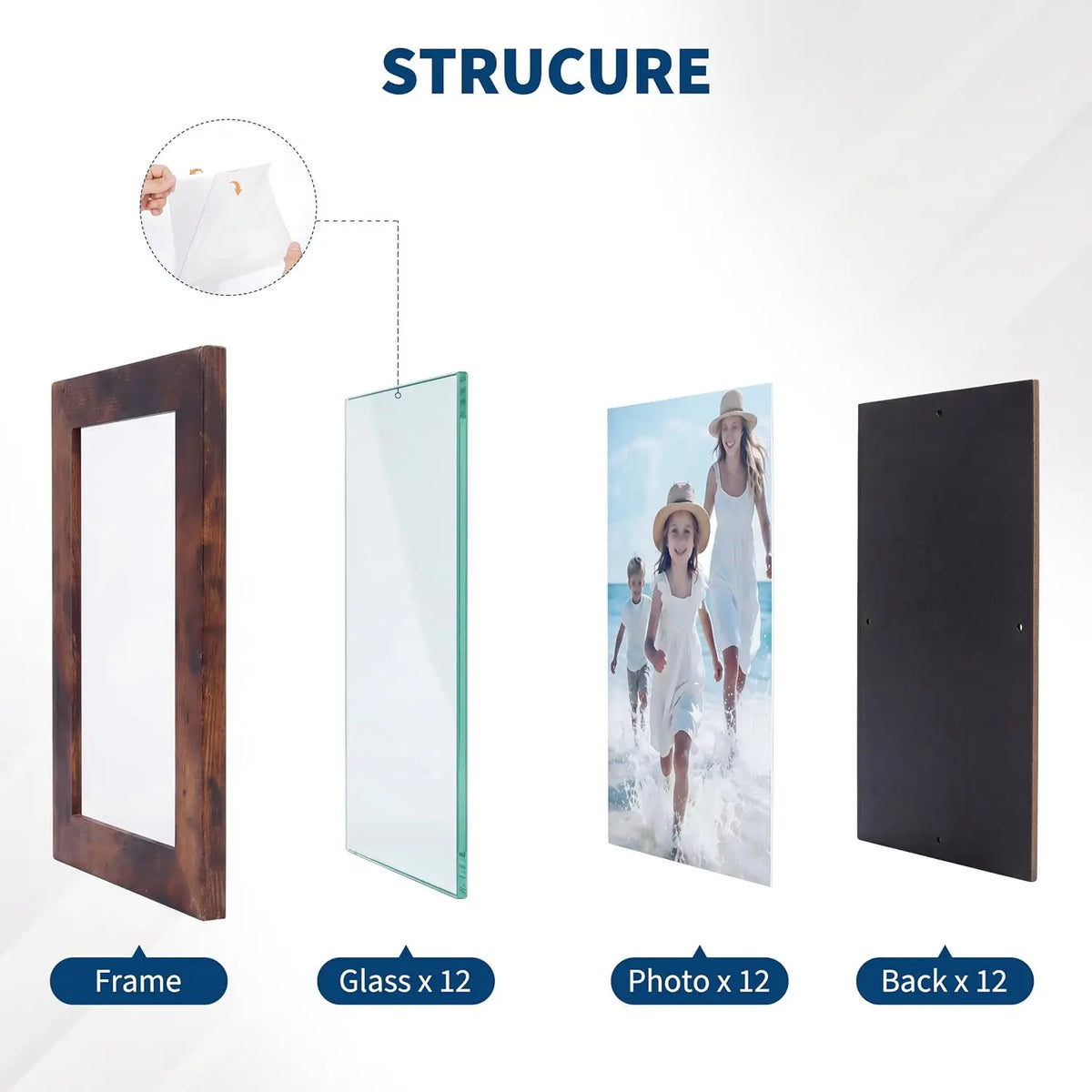 Collage Picture Frame Set for Wall Decor and Home Display