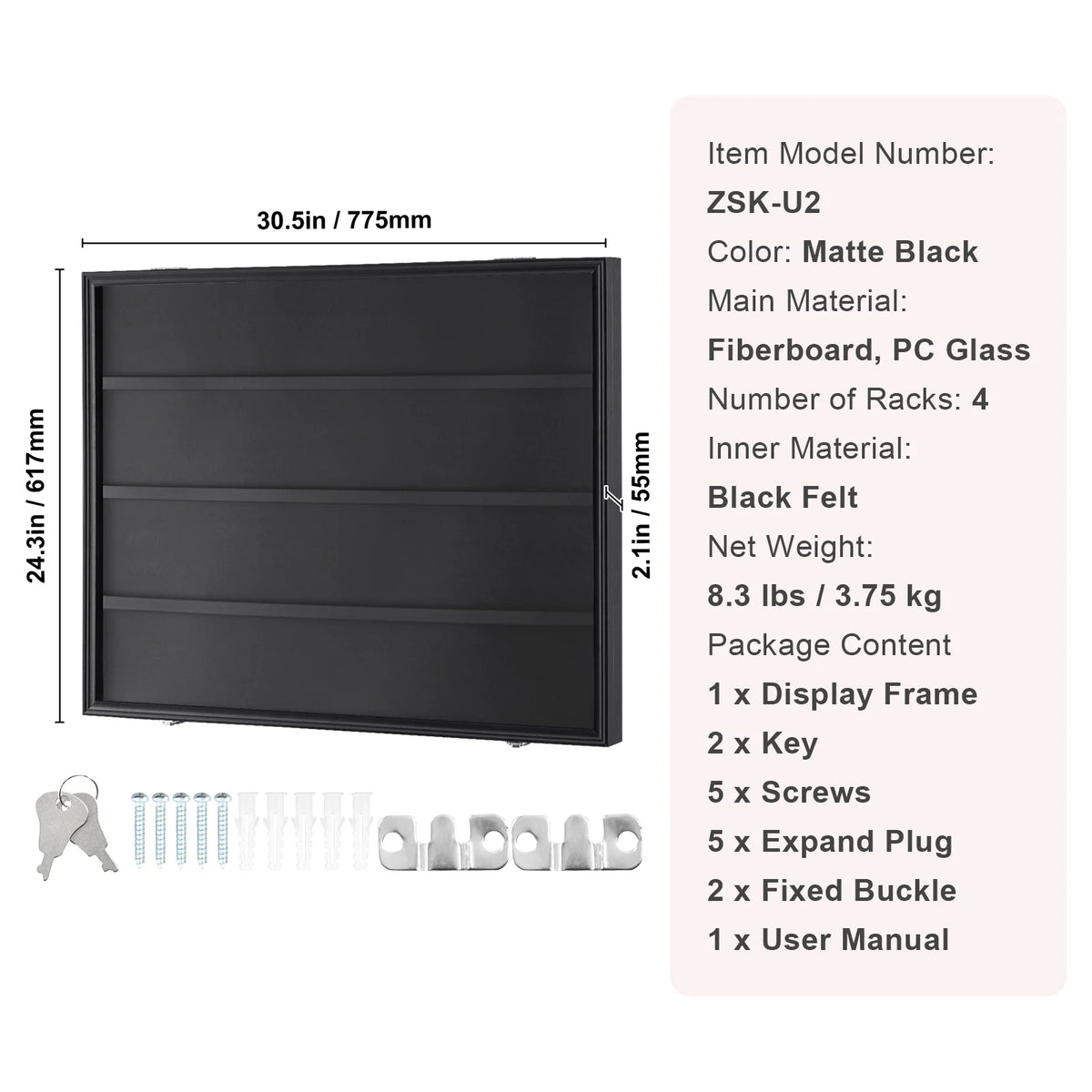 SucceBuy Lockable Jersey Sports Card Display Frame With UV Protection