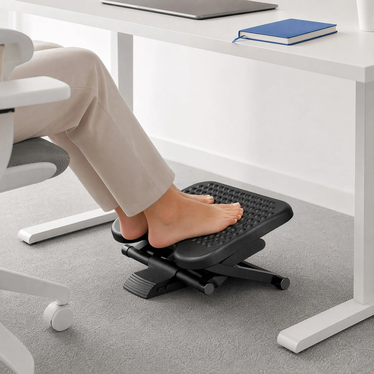 K Kyspho Adjustable Under Desk Footrest With Massage And Tilt