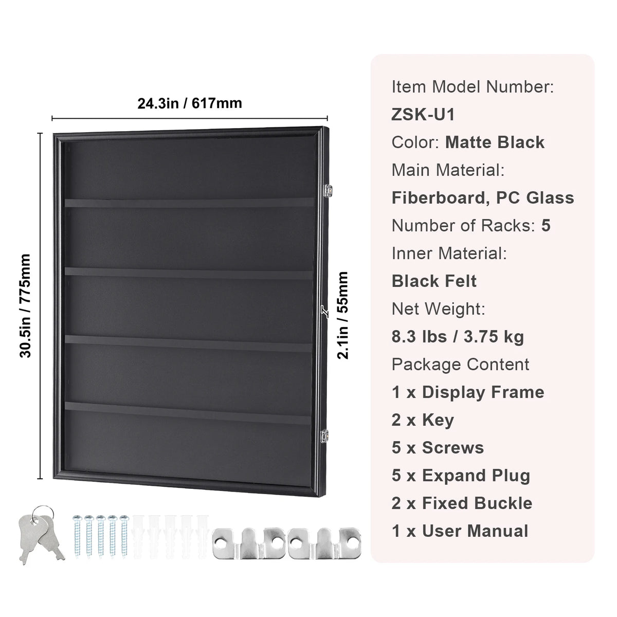 SucceBuy Lockable Jersey Sports Card Display Frame With UV Protection