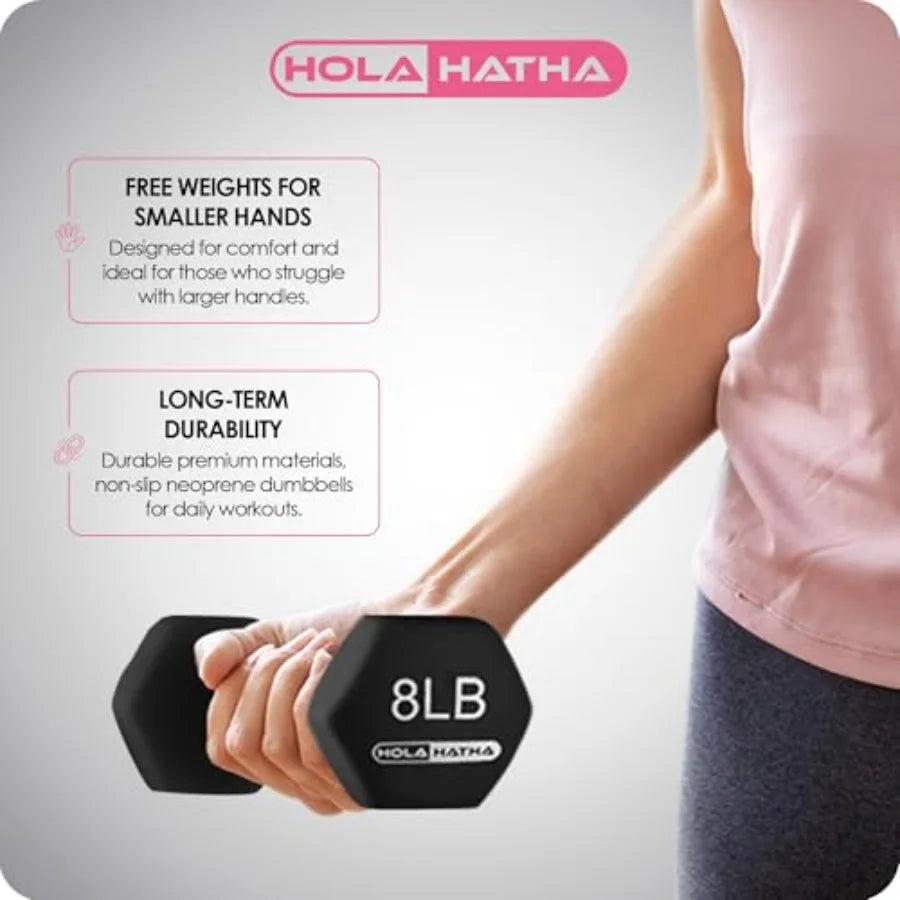 Neoprene Dumbbell Strength Training Set With Storage Rack