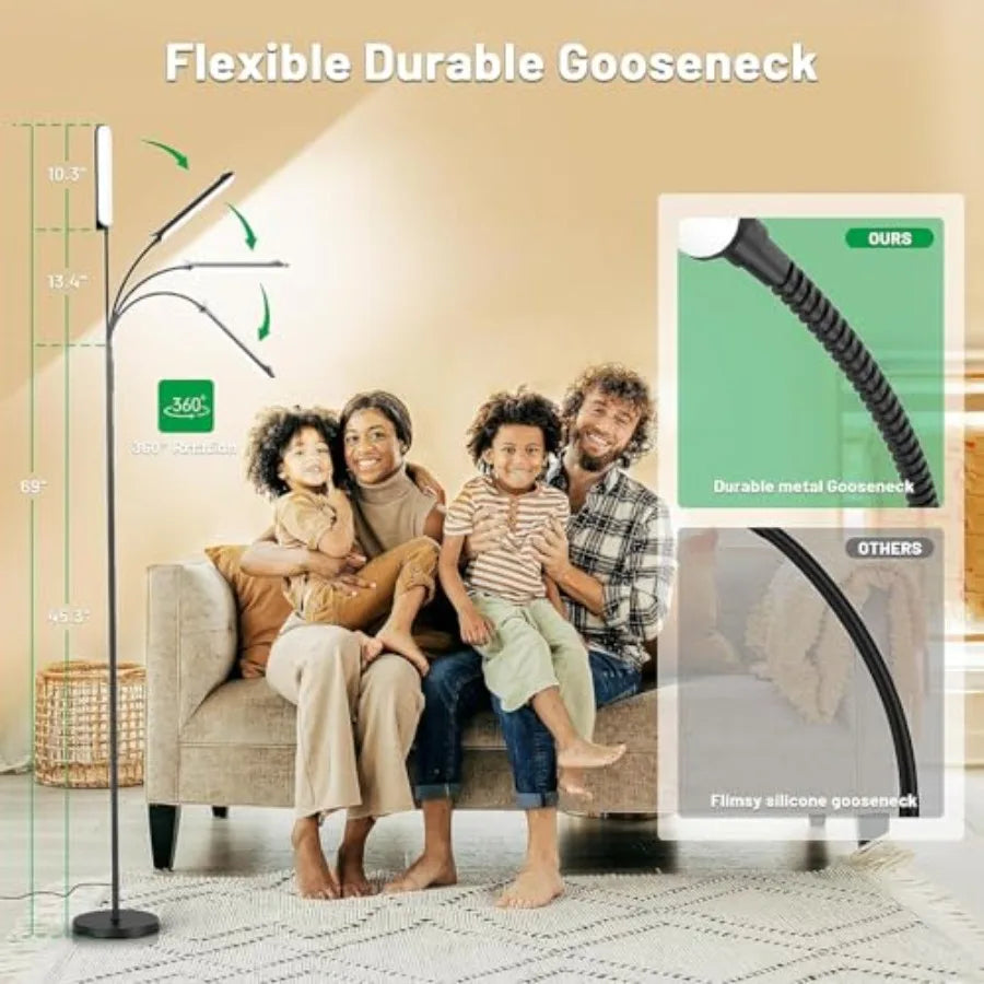 Dimmable LED Floor Lamp With Remote and Touch Controls